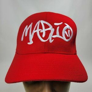 Lids Flexfit Fitted Baseball Hat Cap S/M Mario Graffiti Embroidered Logo Red
